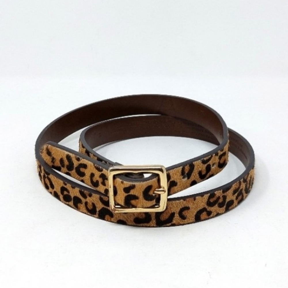 Cheetah Dye Calf Bonded Leather Belt